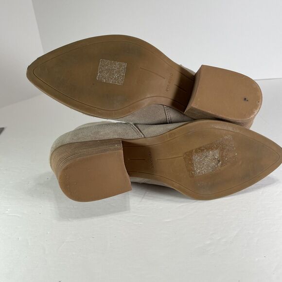 Dolce Vita DAINE Bootie Women’s Size 10M Tan Suede Step Ankle Stacked 2.5” Heel - Picture 8 of 12